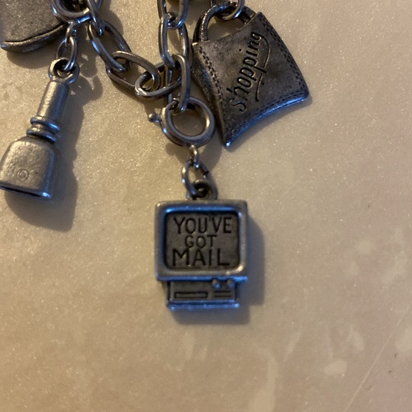 Vintage Sterling Silver Laugh Now Cry Later Music Themed Charm Bracelet - Picture 7 of 8